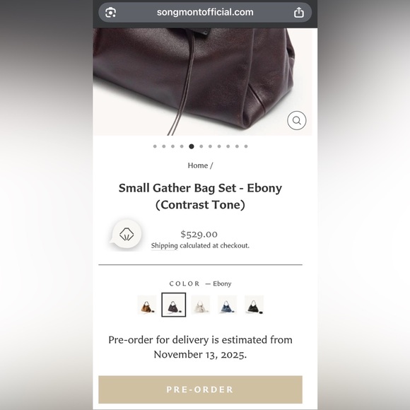 Ebony Small Songmont Gather Bag - Picture 6 of 6